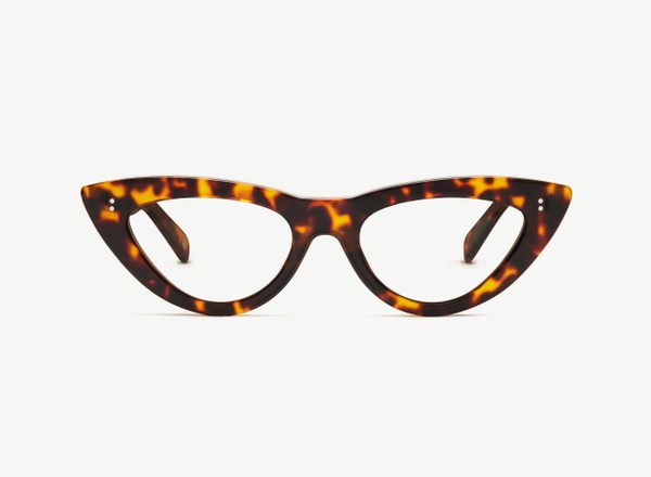 Front view of a pair of eyeglasses called the Beauty in Tortoise