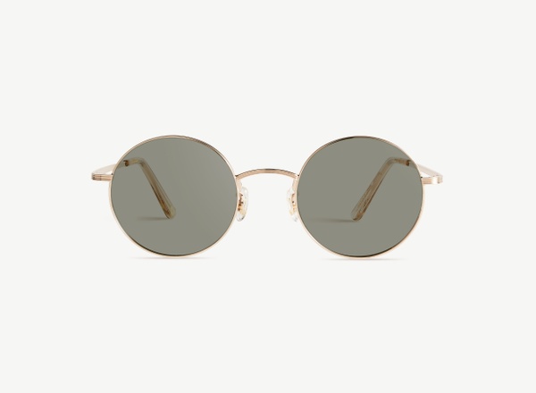 Front view of a pair of eyeglasses called the Stargazer in Gold