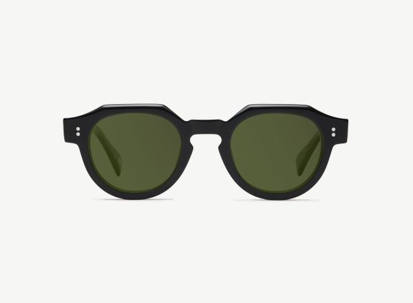 Front view of a pair of eyeglasses called the Pathfinder in Black