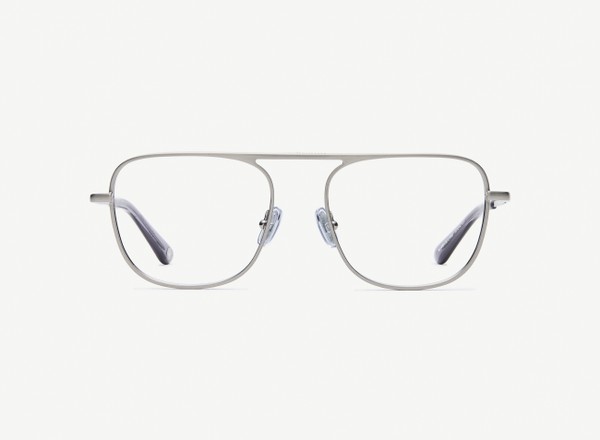 Front view of a pair of eyeglasses called the Pioneer in Gunmetal