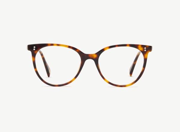 Front view of a pair of eyeglasses called the Perfumer in Tortoise