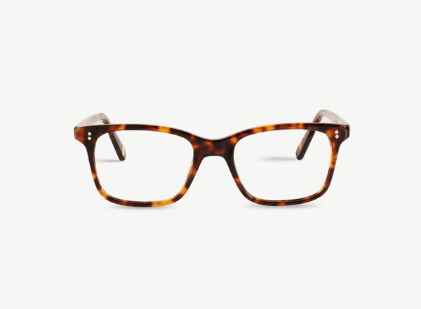 Front view of a pair of eyeglasses called the Thinker in Caramel