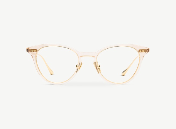 Front view of a pair of eyeglasses called the Melodist in Nude