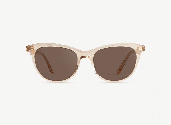 Front view of a pair of eyeglasses called the Ballerina in Nude
