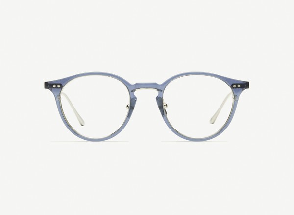 Front view of a pair of eyeglasses called the Lyricist in Midnight