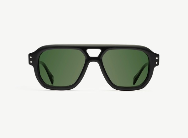Front view of a pair of eyeglasses called the Admiral in Black