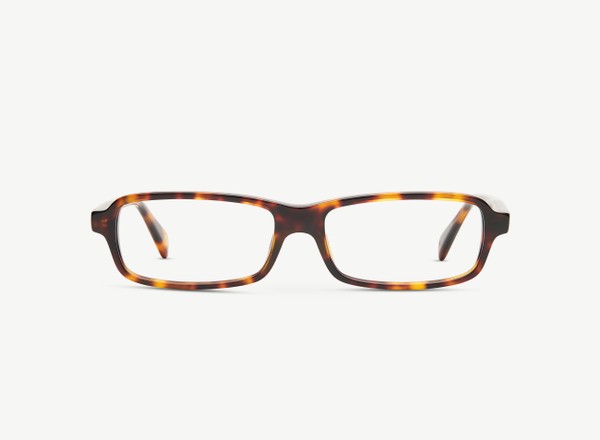 Front view of a pair of eyeglasses called the Blade in Tortoise