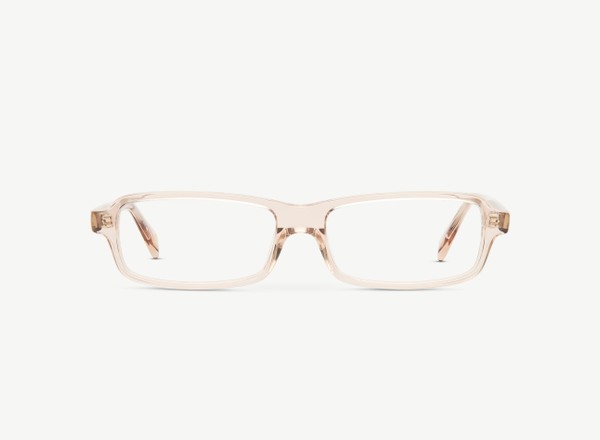 Front view of a pair of eyeglasses called the Blade in Nude