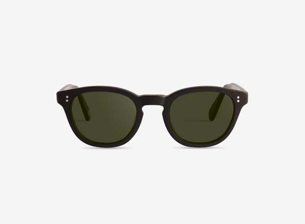 Front view of a pair of eyeglasses called the Character in Matt Black