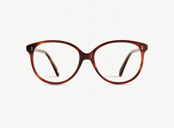Front view of a pair of eyeglasses called the Stylist in Havana