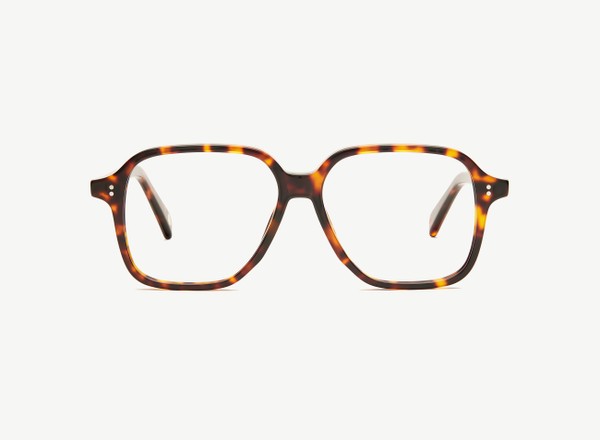 Front view of a pair of eyeglasses called the Legend in Tortoise