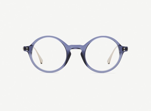 Front view of a pair of eyeglasses called the Curator in Midnight