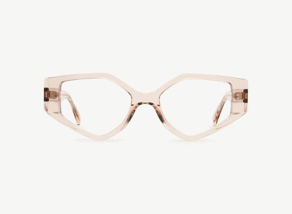 Front view of a pair of eyeglasses called the Violinist in Nude