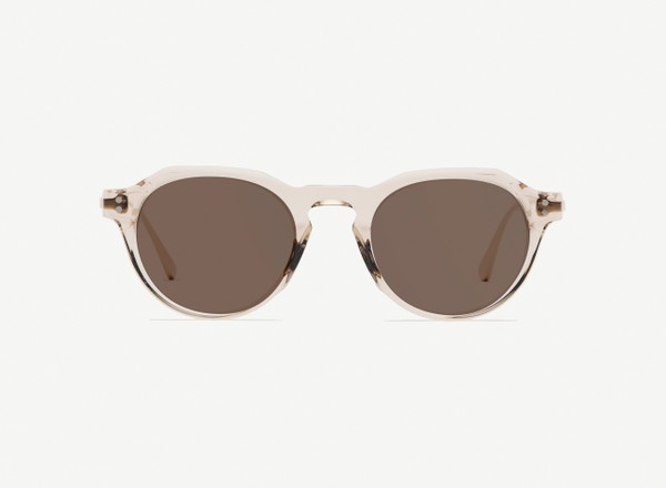 Front view of a pair of eyeglasses called the Editor in Nude
