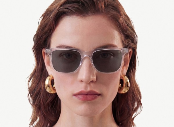 Front view of a pair of eyeglasses called the Leader in Crystal