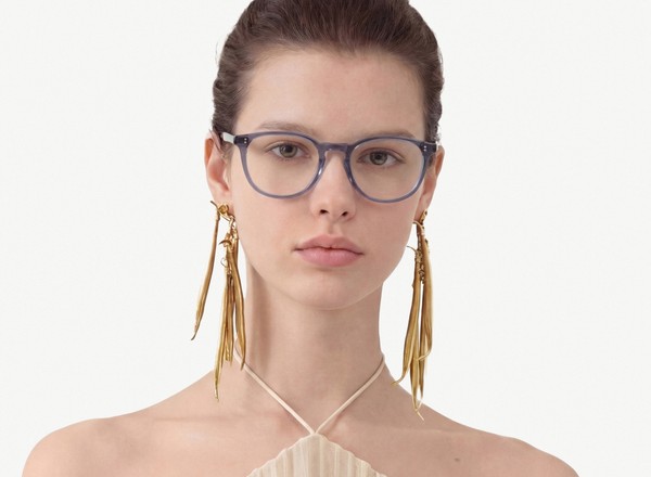 Front view of a pair of eyeglasses called the Pal in Midnight