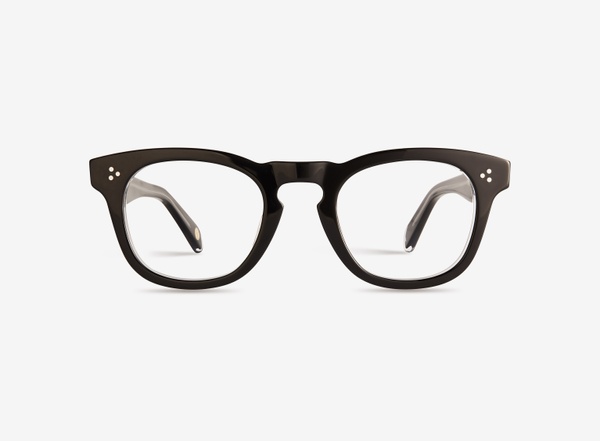 Front view of a pair of eyeglasses called the Diva in Black