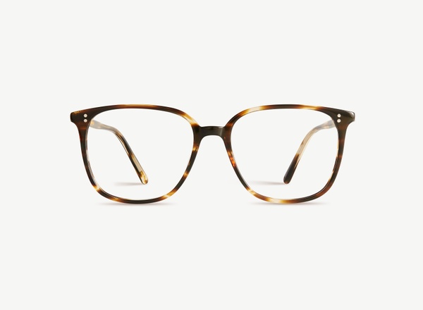 Front view of a pair of eyeglasses called the Fiance in Tobacco