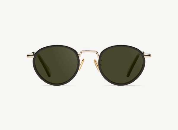 Front view of a pair of eyeglasses called the Author in Black