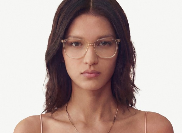 Front view of a pair of eyeglasses called the Fiance in Sunrise