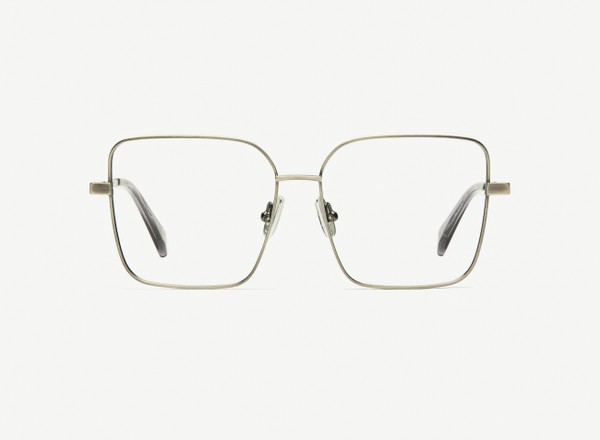 Front view of a pair of eyeglasses called the Writer in Gunmetal