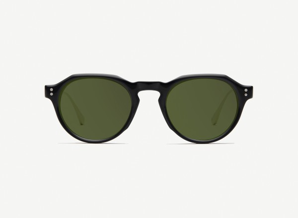 Front view of a pair of eyeglasses called the Editor in Black