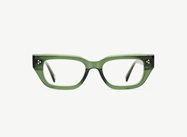 Front view of a pair of eyeglasses called the Publicist in Jade