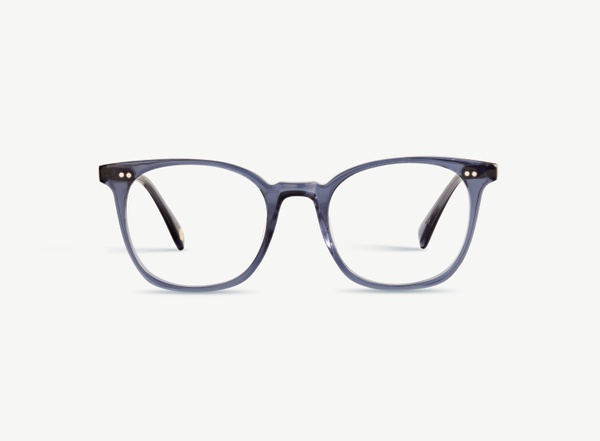 Front view of a pair of eyeglasses called the Pro in Midnight