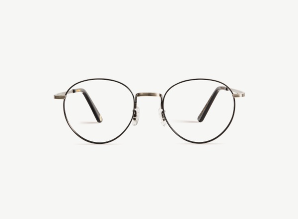 Front view of a pair of eyeglasses called the Prodigy in Gunmetal
