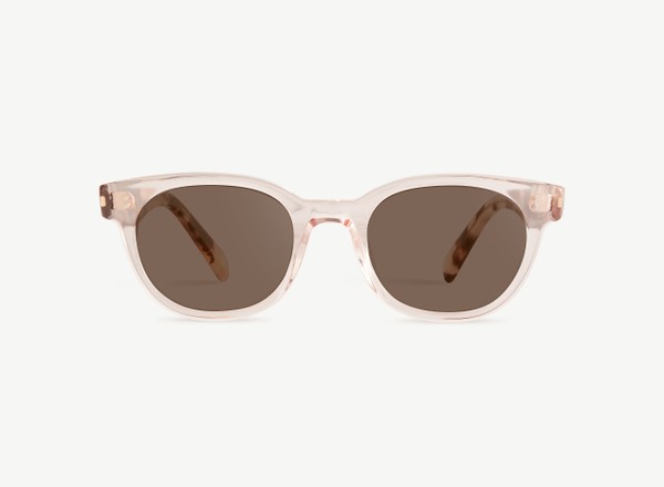 Front view of a pair of eyeglasses called the Epicure in Rose