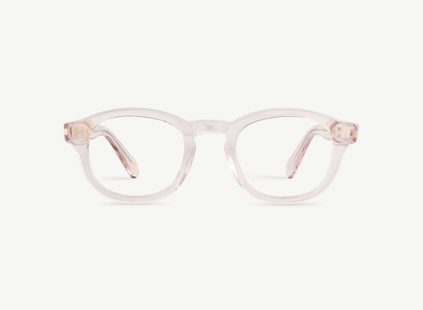 Front view of a pair of eyeglasses called the Optimist in Lilac