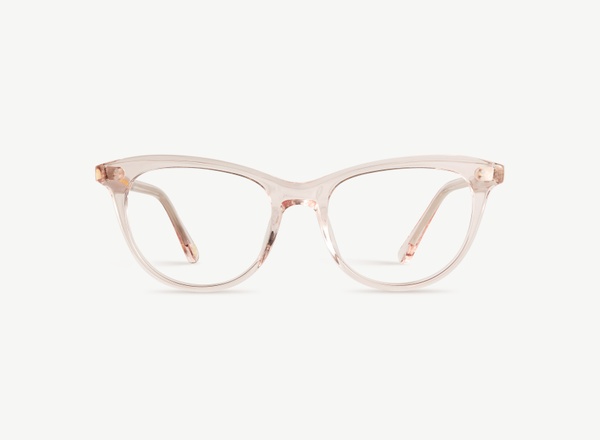 Front view of a pair of eyeglasses called the Ballerina in Soda