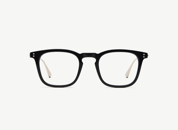 Front view of a pair of eyeglasses called the Engineer in Black