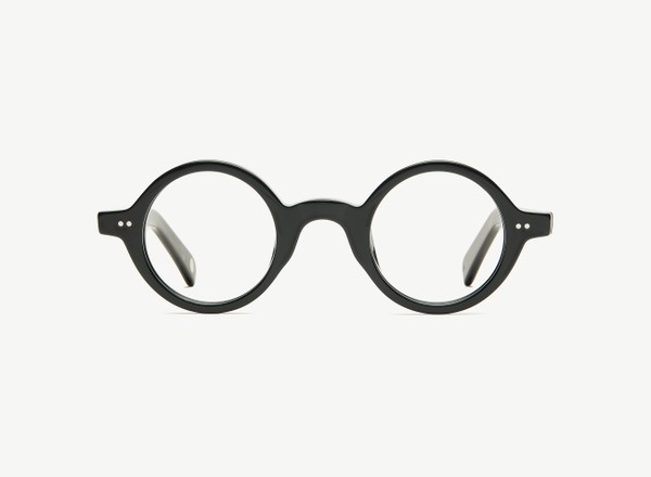 Front view of a pair of eyeglasses called the Poet in Black