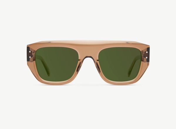 Front view of a pair of eyeglasses called the Stark in Cocoa