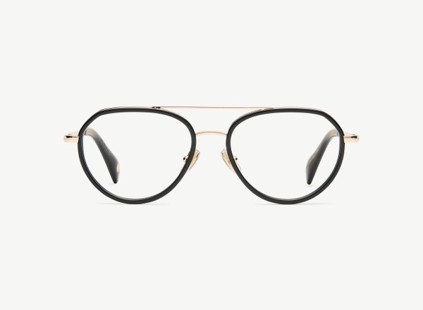 Front view of a pair of eyeglasses called the Voyager in Black