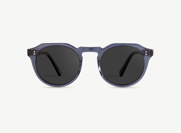Front view of a pair of eyeglasses called the Sculptor in Midnight