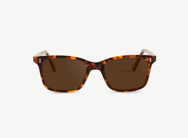 Front view of a pair of eyeglasses called the Thinker in Caramel