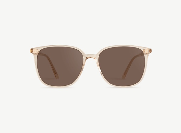 Front view of a pair of eyeglasses called the Fiance in Nude