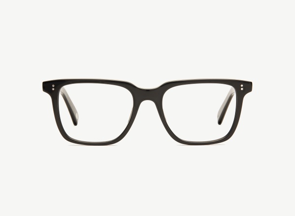 Front view of a pair of eyeglasses called the Leader in Black