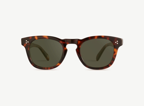 Front view of a pair of eyeglasses called the Diva in Tortoise