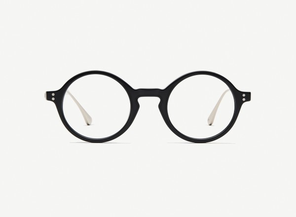 Front view of a pair of eyeglasses called the Curator in Black