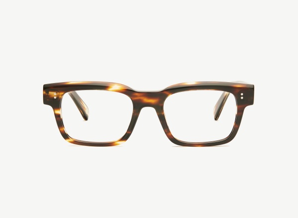 Front view of a pair of eyeglasses called the Expert in Tobacco
