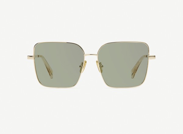 Front view of a pair of eyeglasses called the Writer in Gold