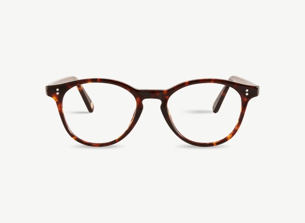 Front view of a pair of eyeglasses called the Fashioner in Cinnamon