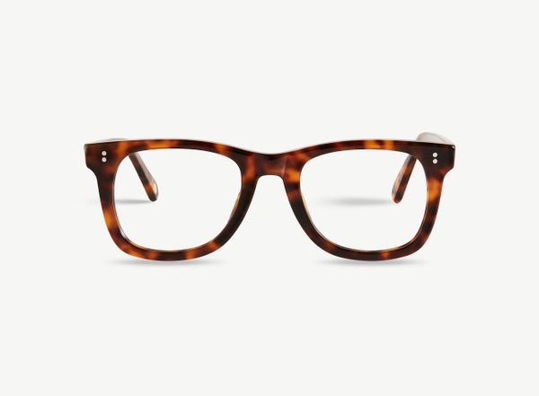 Front view of a pair of eyeglasses called the Mentor in Caramel