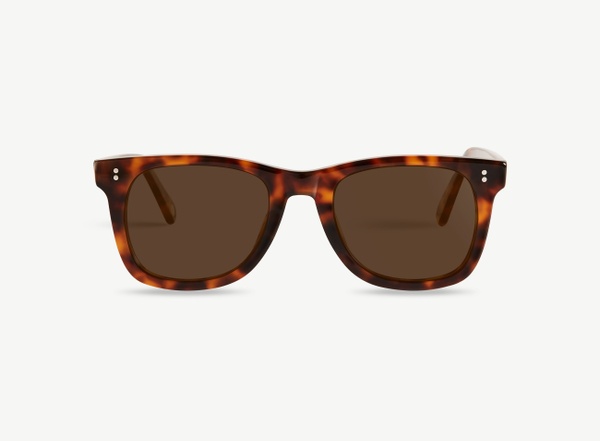 Front view of a pair of eyeglasses called the Mentor in Caramel