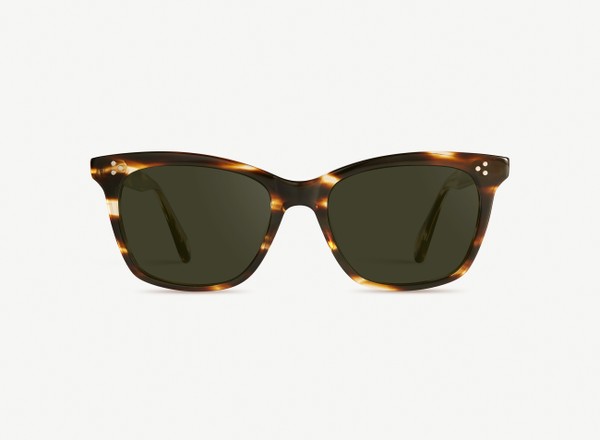 Front view of a pair of eyeglasses called the Model in Tobacco