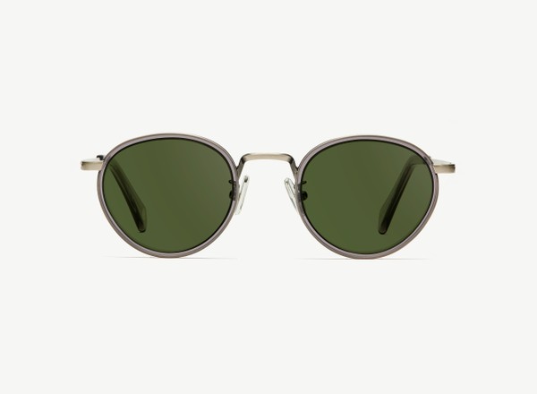 Front view of a pair of eyeglasses called the Author in Shadow