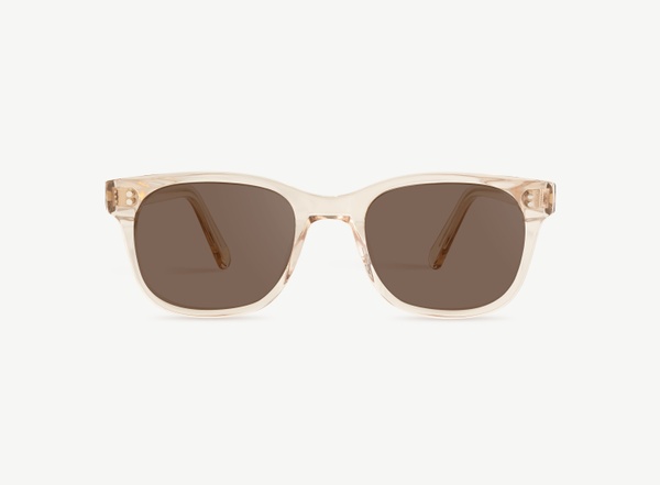 Front view of a pair of eyeglasses called the Creator in Nude